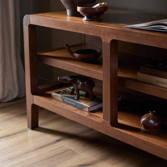 Hawkes Console Table - Dark Walnut Veneer