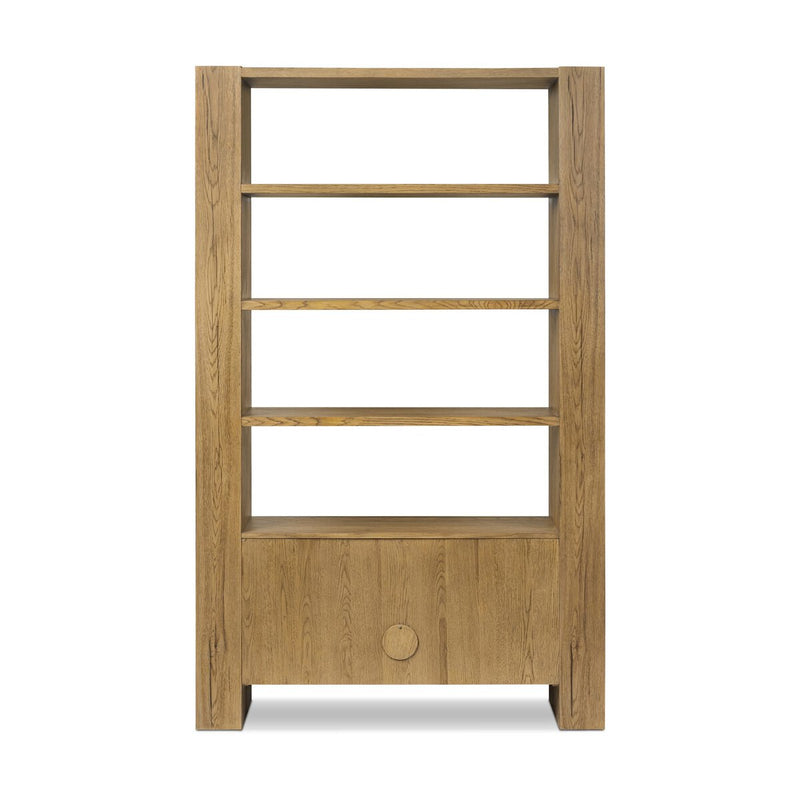 Fisher Bookcase - Rustic Amber Oak Veneer