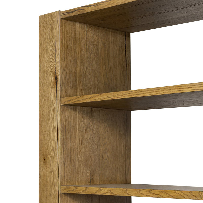 Fisher Bookcase - Rustic Amber Oak Veneer