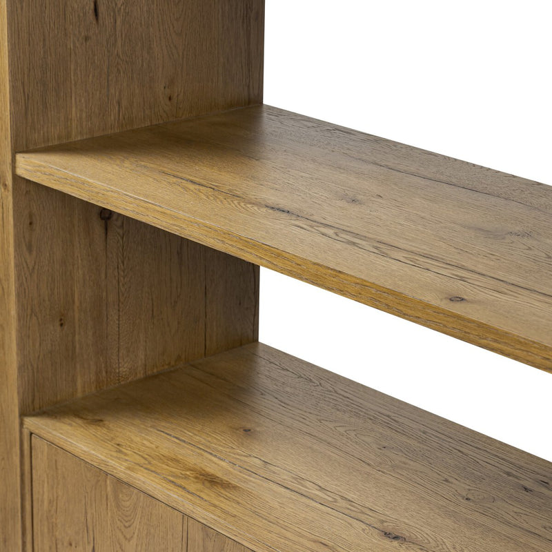 Fisher Bookcase - Rustic Amber Oak Veneer