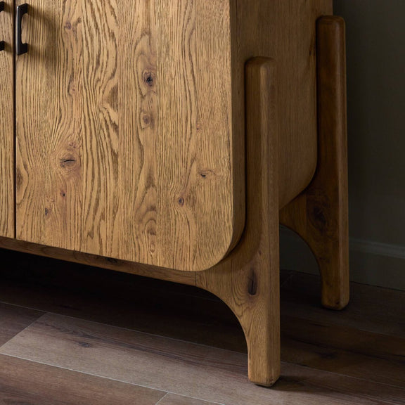 Bloomfield Media Console - Worn Oak Veneer