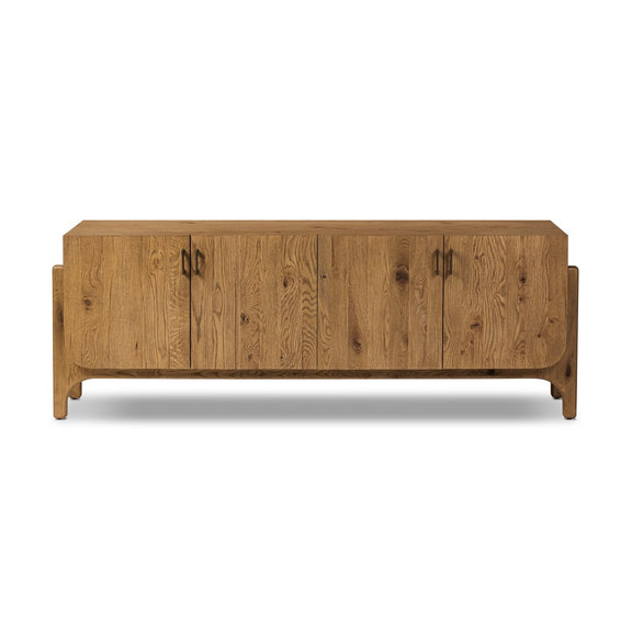 Bloomfield Media Console - Worn Oak Veneer