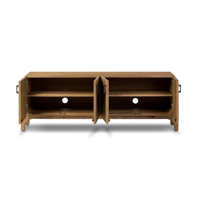 Bloomfield Media Console - Worn Oak Veneer