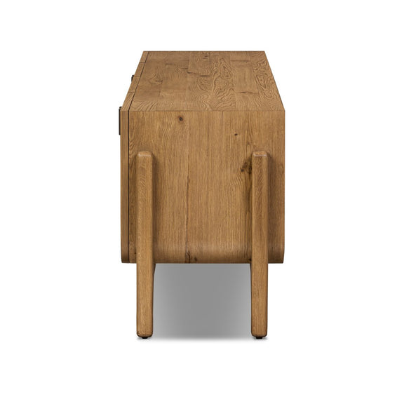 Bloomfield Media Console - Worn Oak Veneer