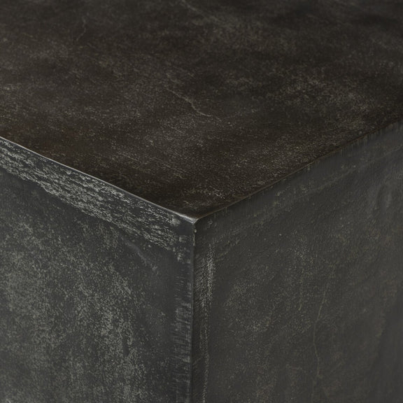 Graso Outdoor End Table - Aged Grey