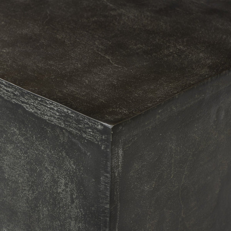 Graso Outdoor End Table - Aged Grey