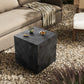 Graso Outdoor End Table - Aged Grey