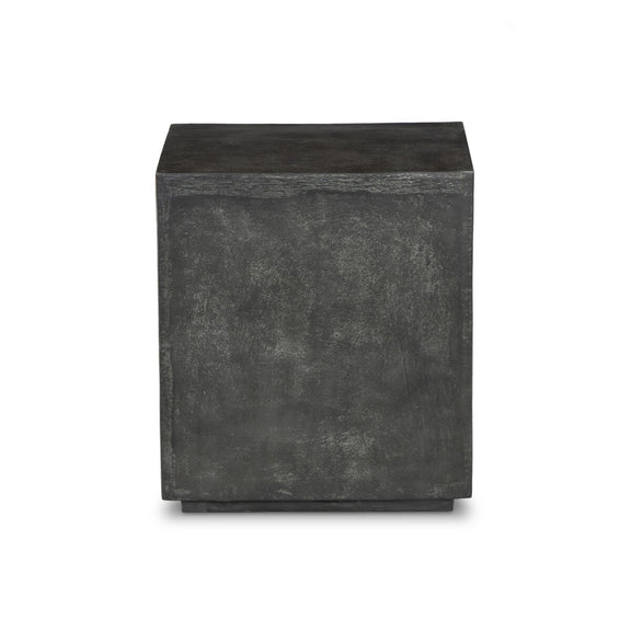 Graso Outdoor End Table - Aged Grey