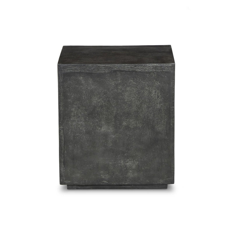 Graso Outdoor End Table - Aged Grey
