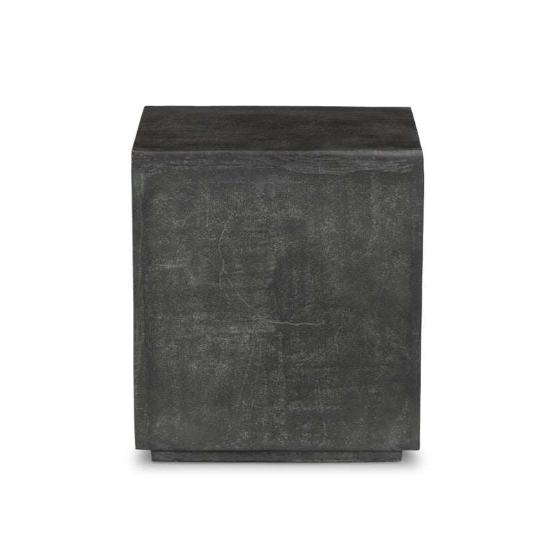 Graso Outdoor End Table - Aged Grey