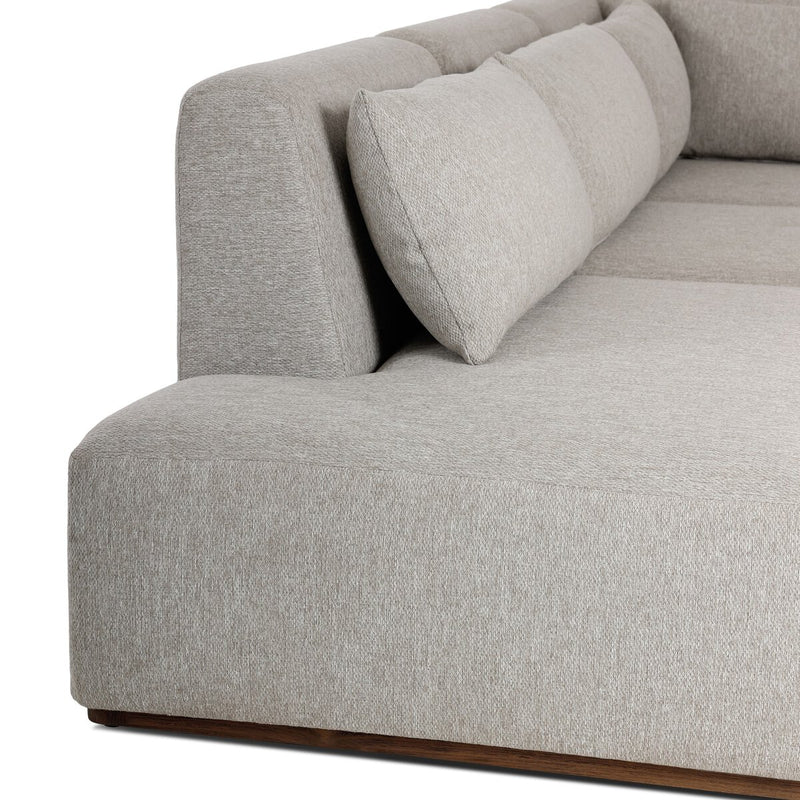 Adler Outdoor 4-Piece Sectional - Concha Fog