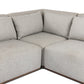 Adler Outdoor 4-Piece Sectional - Concha Fog