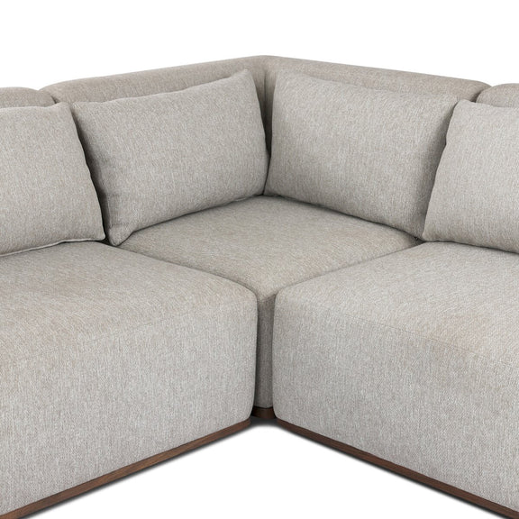 Adler Outdoor 4-Piece Sectional - Concha Fog