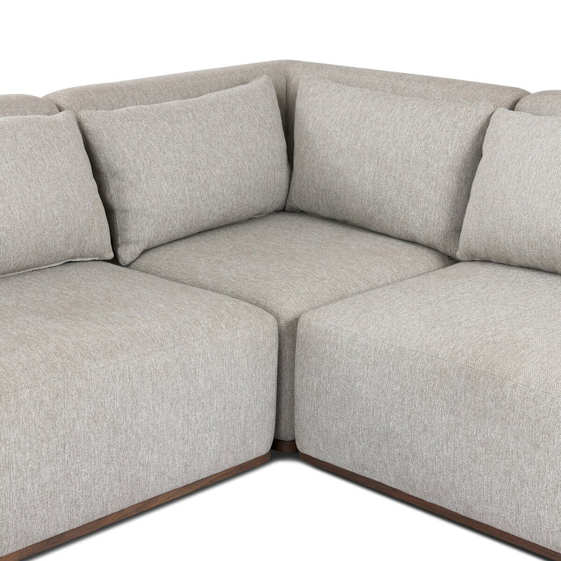 Adler Outdoor 4-Piece Sectional - Concha Fog