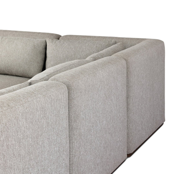 Adler Outdoor 4-Piece Sectional - Concha Fog