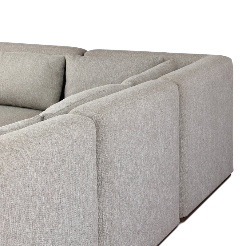 Adler Outdoor 4-Piece Sectional - Concha Fog