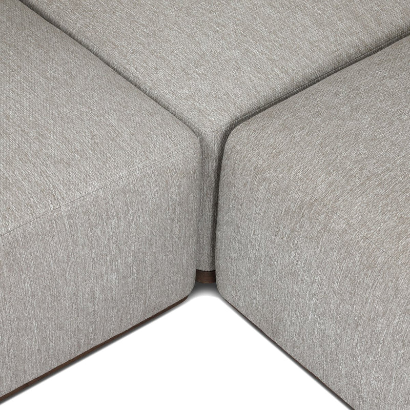 Adler Outdoor 4-Piece Sectional - Concha Fog