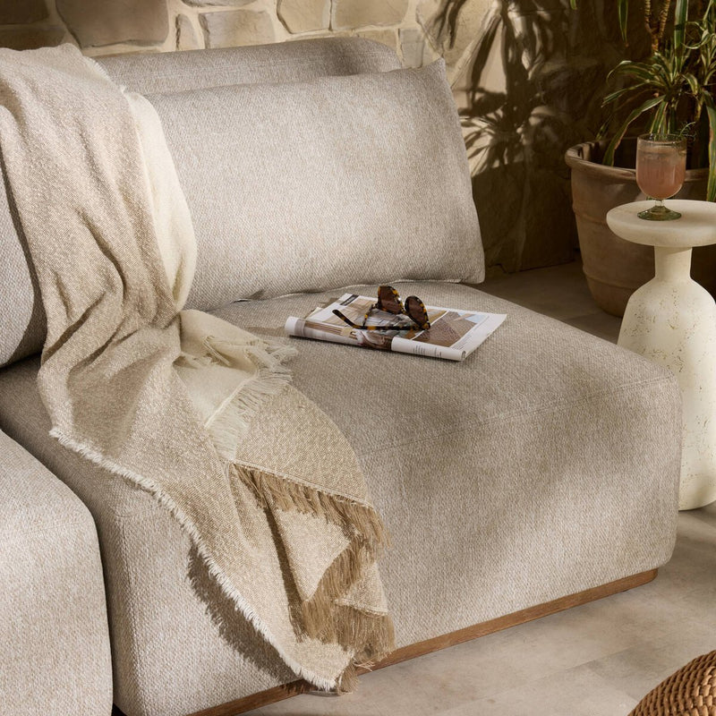 Adler Outdoor 4-Piece Sectional - Concha Fog