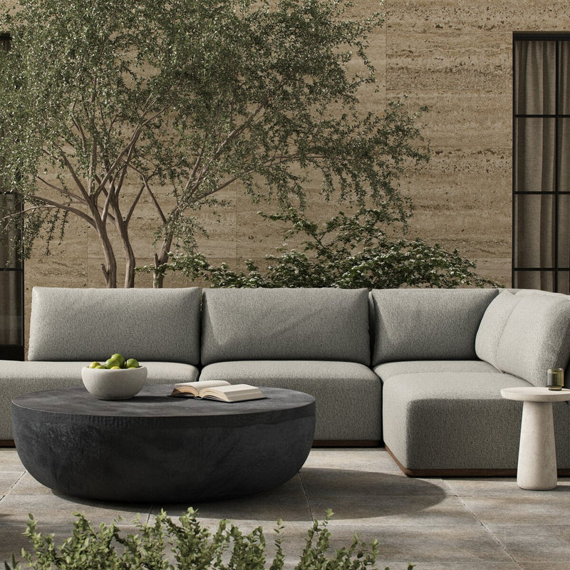 Adler Outdoor 4-Piece Sectional - Concha Fog