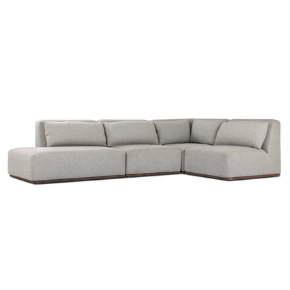Adler Outdoor 4-Piece Sectional - Concha Fog
