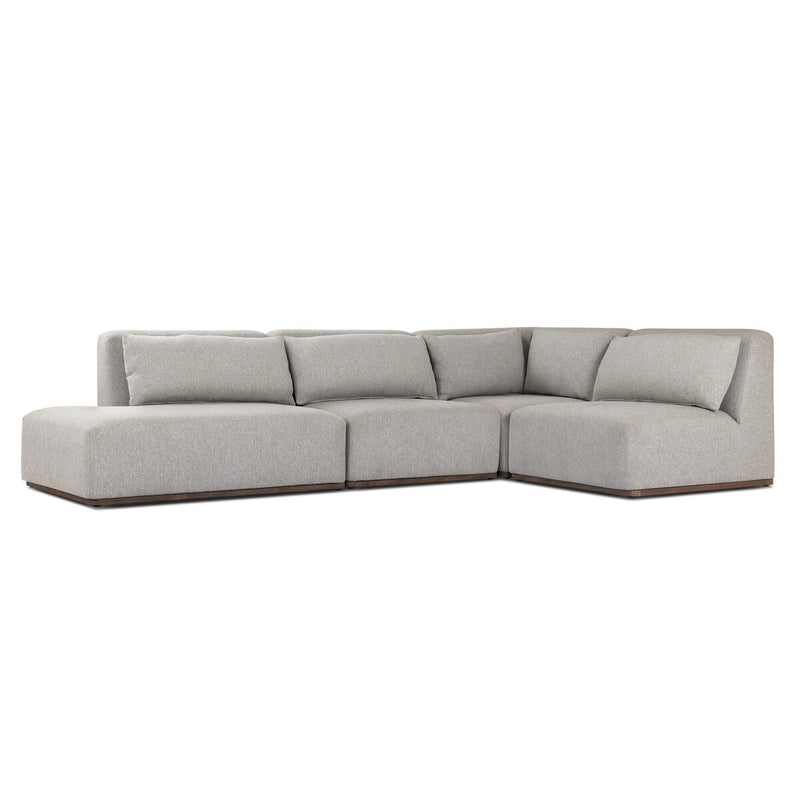 Adler Outdoor 4-Piece Sectional - Concha Fog