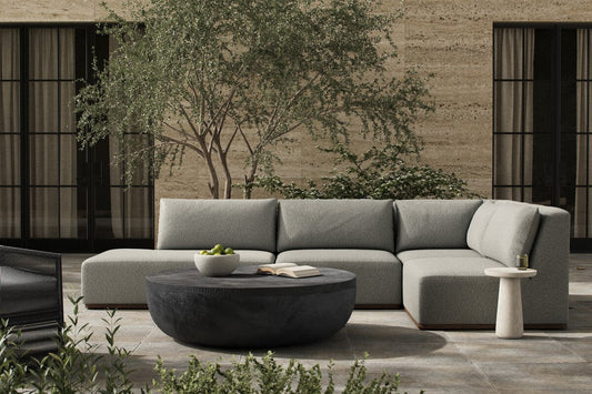 Adler Outdoor 4-Piece Sectional - Concha Fog