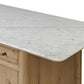 Fatima Kitchen Island - White Carrara Marble