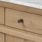 Fatima Kitchen Island - White Carrara Marble