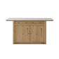 Fatima Kitchen Island - White Carrara Marble