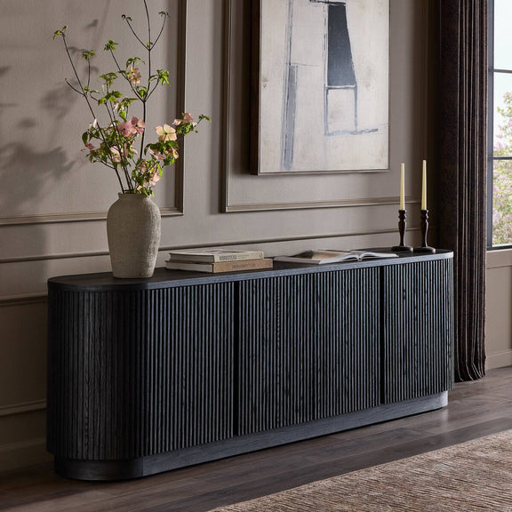 Delphi Media Console - Cerused Black Oak