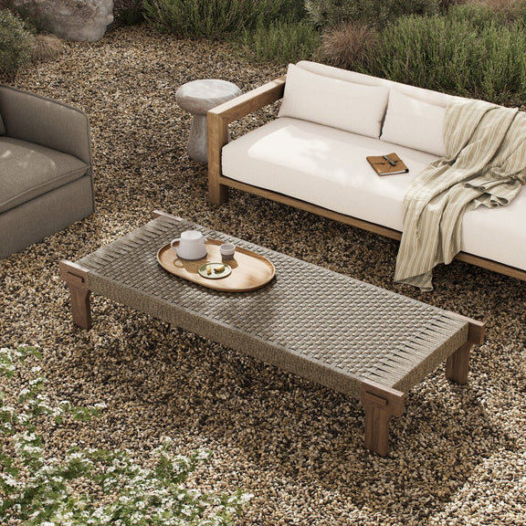 Moxie Outdoor Coffee Table - Stained Toasted Brown-fsc