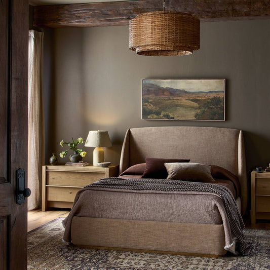 Maeve Bed - Laken Taupe