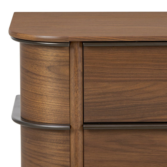 Theo Nightstand - Dark Brown Walnut Veneer