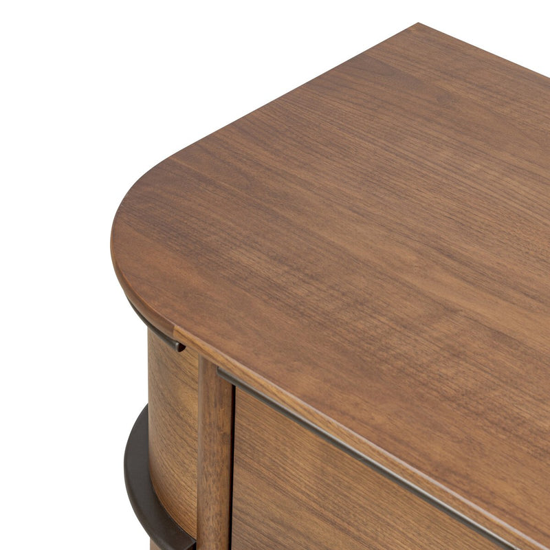 Theo Nightstand - Dark Brown Walnut Veneer