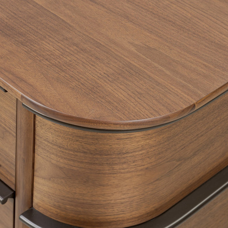 Theo Nightstand - Dark Brown Walnut Veneer