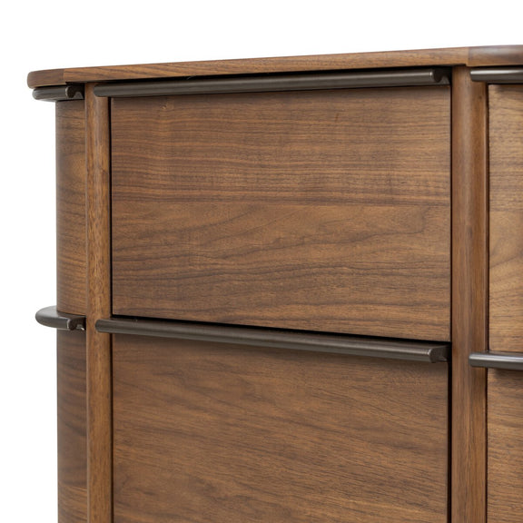 Theo Nightstand - Dark Brown Walnut Veneer
