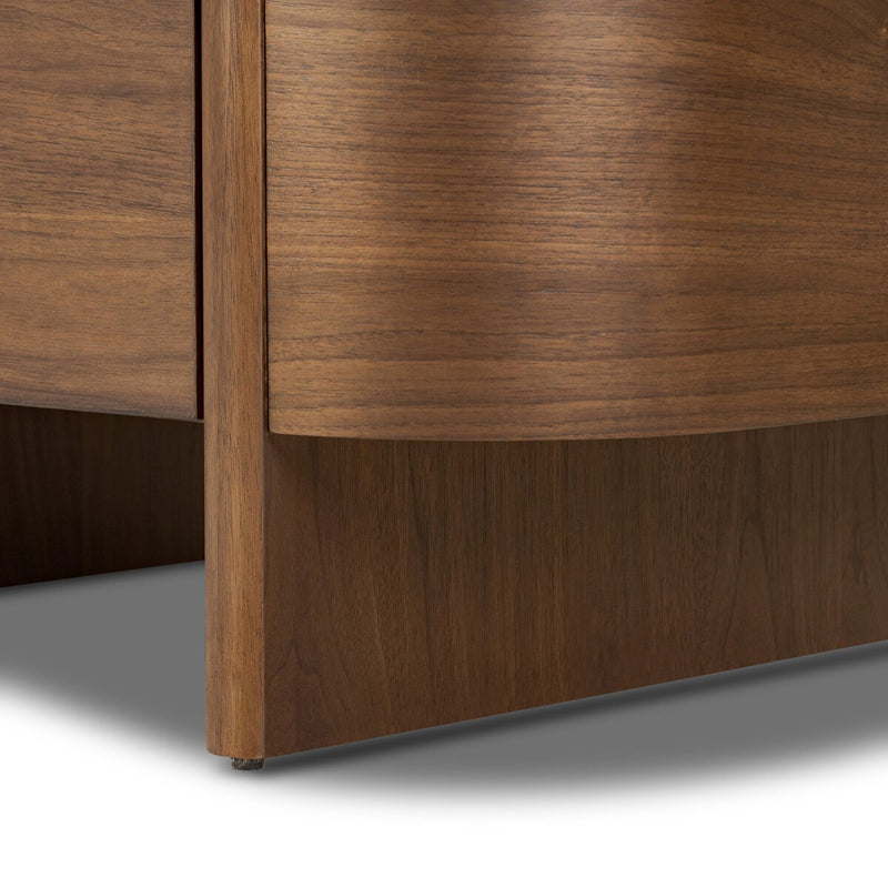 Theo Nightstand - Dark Brown Walnut Veneer