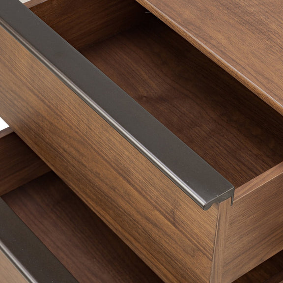 Theo Nightstand - Dark Brown Walnut Veneer