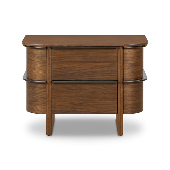 Theo Nightstand - Dark Brown Walnut Veneer