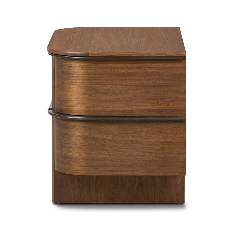 Theo Nightstand - Dark Brown Walnut Veneer