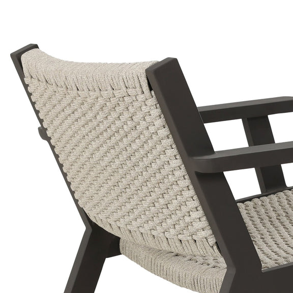 Delano Outdoor Metal Chair - Ivory Rope