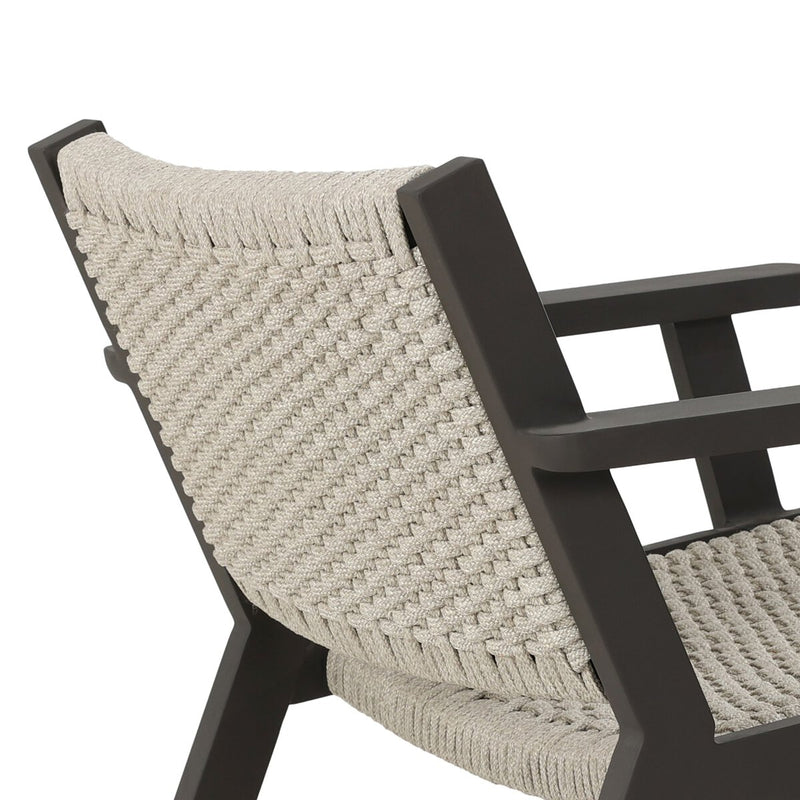 Delano Outdoor Metal Chair - Ivory Rope