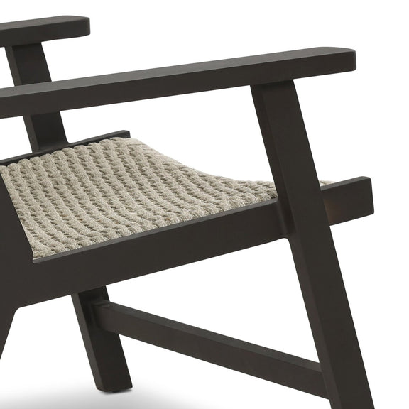 Delano Outdoor Metal Chair - Ivory Rope