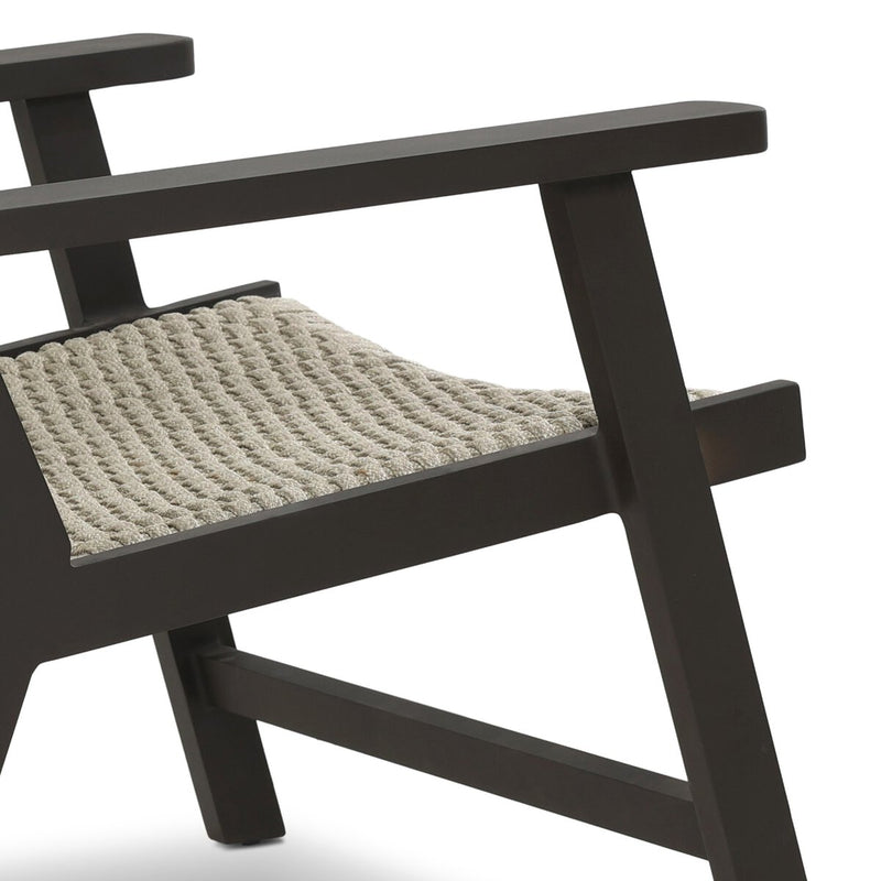 Delano Outdoor Metal Chair - Ivory Rope