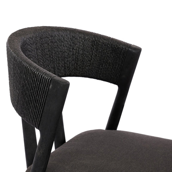Buxton Outdoor Dining Chair - Stained Black Teak-fsc