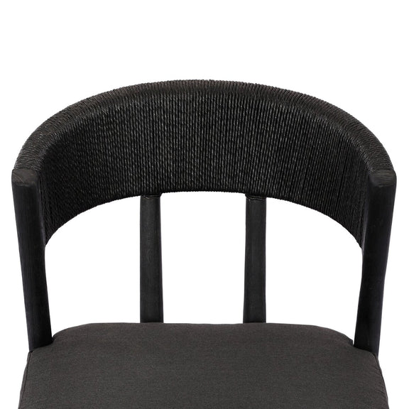 Buxton Outdoor Dining Chair - Stained Black Teak-fsc