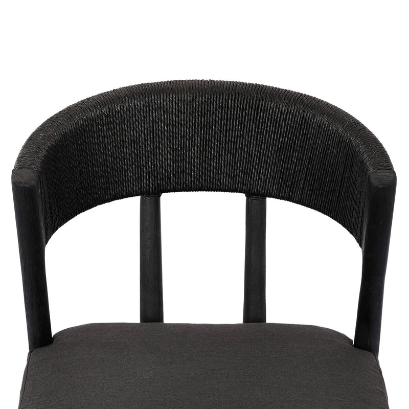 Buxton Outdoor Dining Chair - Stained Black Teak-fsc