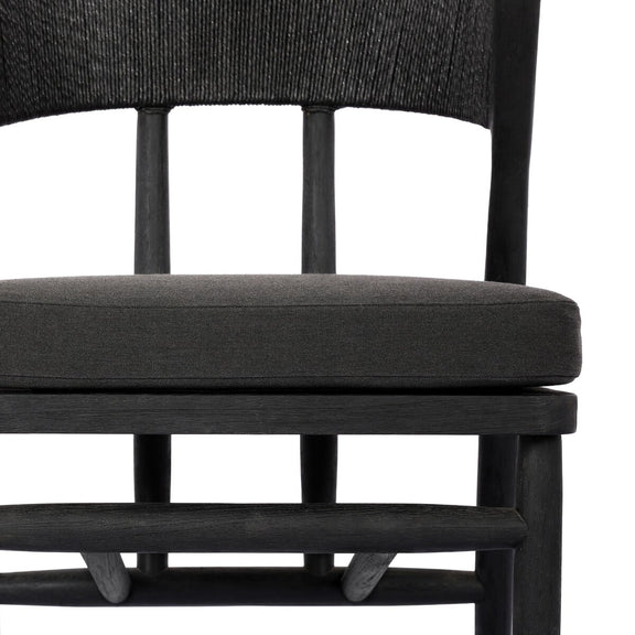 Buxton Outdoor Dining Chair - Stained Black Teak-fsc