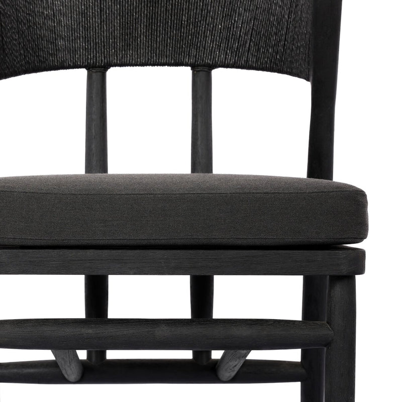 Buxton Outdoor Dining Chair - Stained Black Teak-fsc