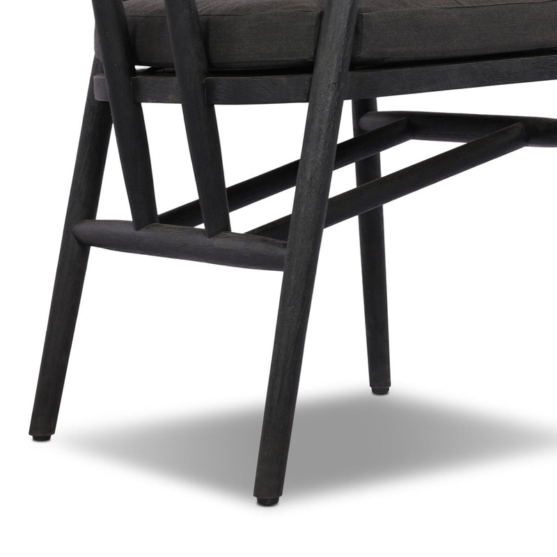 Buxton Outdoor Dining Chair - Stained Black Teak-fsc